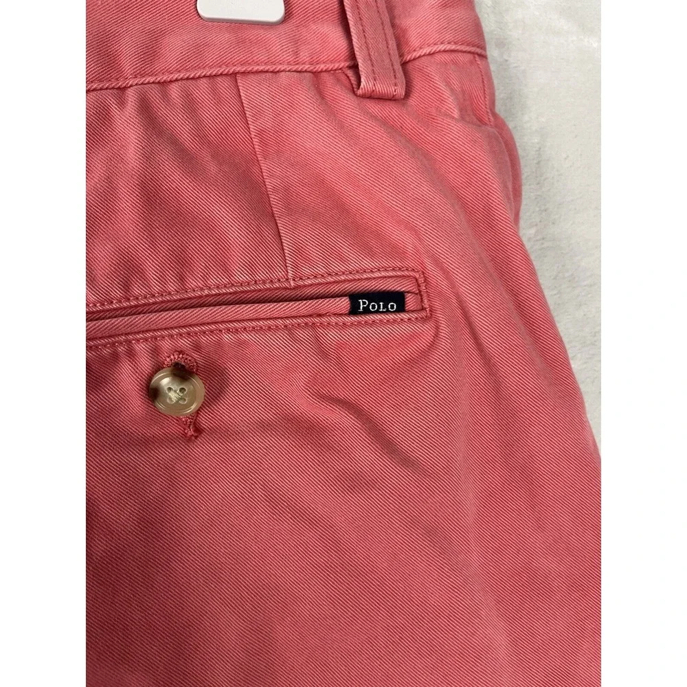 POLO RALPH LAUREN Short Men 32 Red Classic Fit Chino Cotton Pocket Preppy